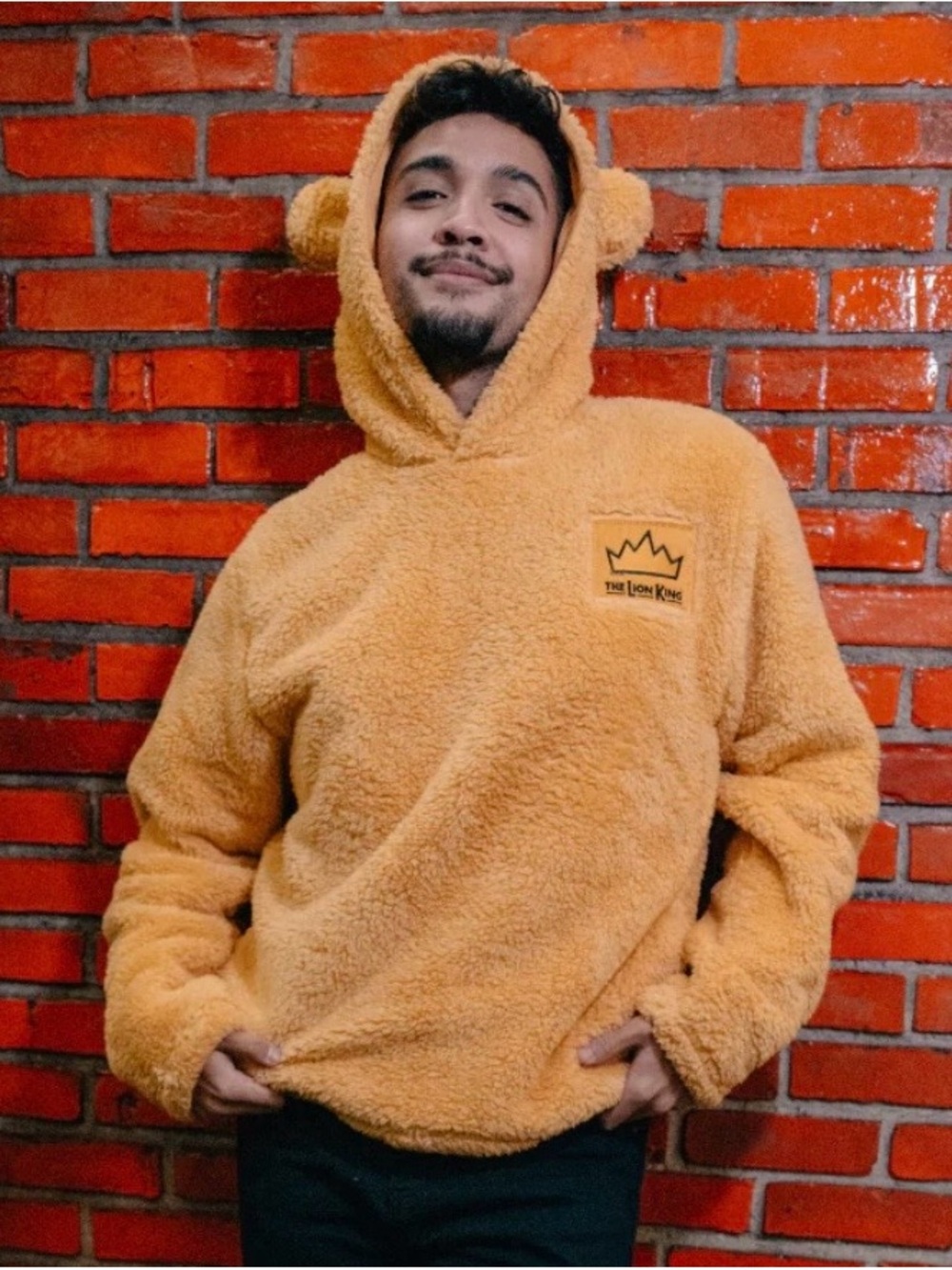 The Lion King Plush Hoodie - Golden Tan Sherpa Pullover